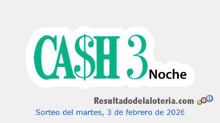 Cash Three Noche Sorteo 13790