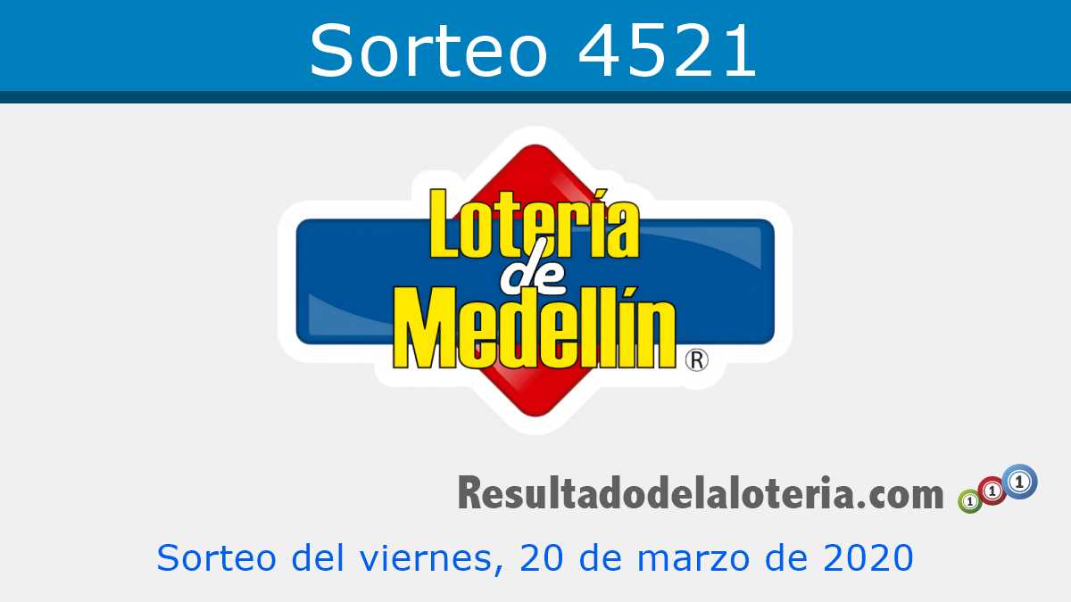 Lotería de Medellín. Resultado del último sorteo