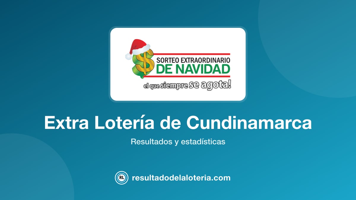 Resultado de Extra Lotería de Cundinamarca del 22 de noviembre de 2025