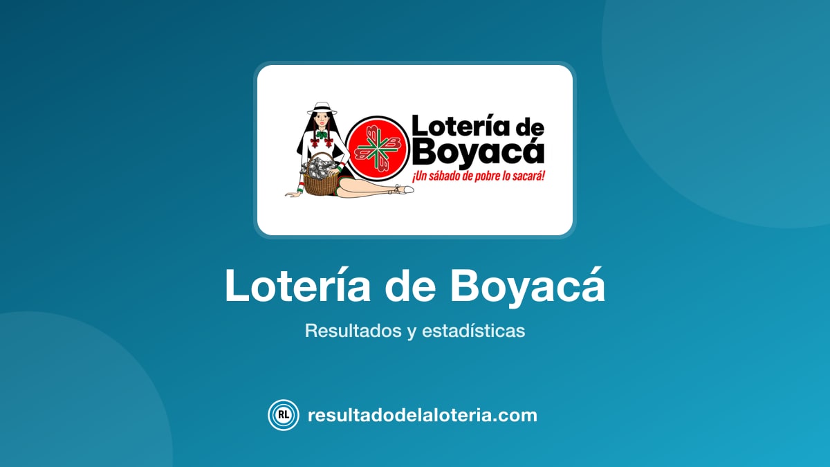 Resultado de Lotería de Boyacá del 11 de julio de 2026