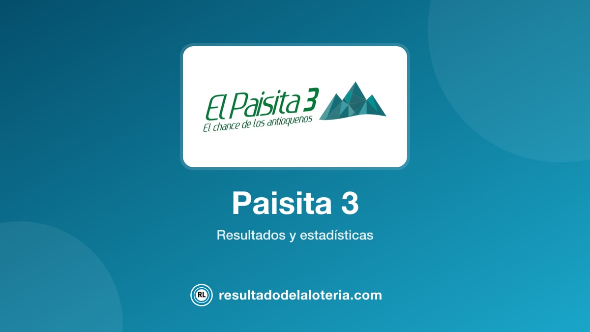 Resultado de Paisita 3 del 11 de julio de 2026