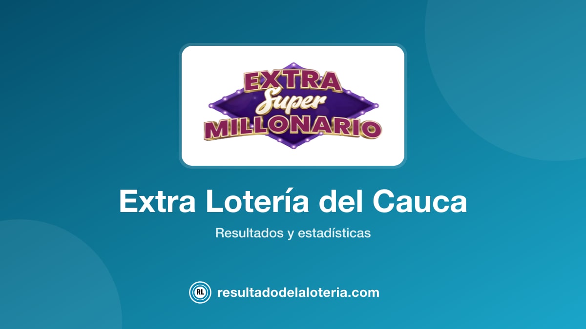 Resultado de Extra Lotería del Cauca del 13 de julio de 2021